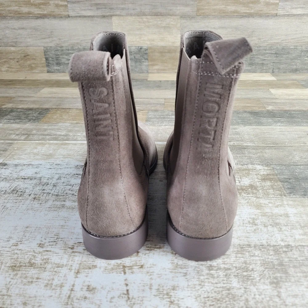 Saint Morta Nomad Men Chelsea Boots Sz 9 Taupe Mocha Suede Elastic Panel Slip On